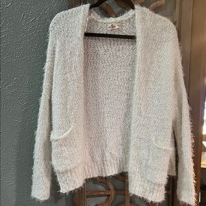 Hollister White Subtle metallic supersoft cardigan